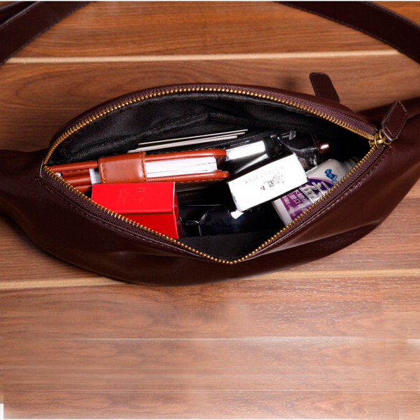 Men's Sport PU Waist Bag PU Leather Belt Bag