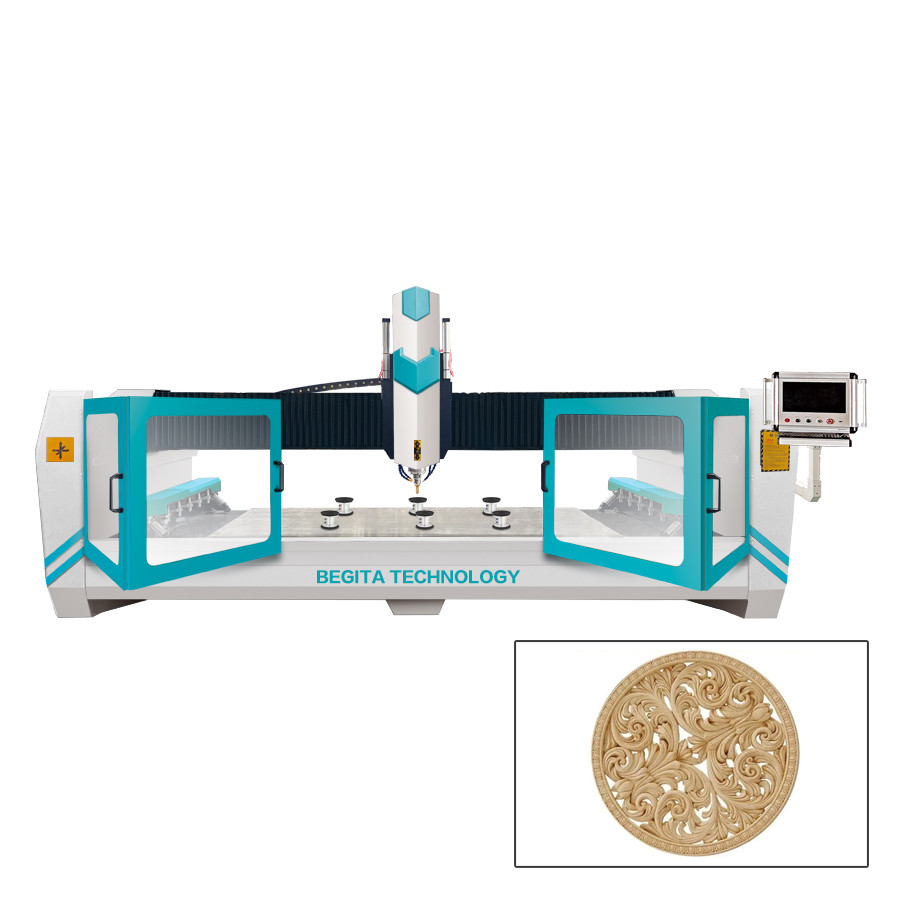 Камень CNC 4 осей высекая Worktable шпинделей 1500x3000mm машины двойной