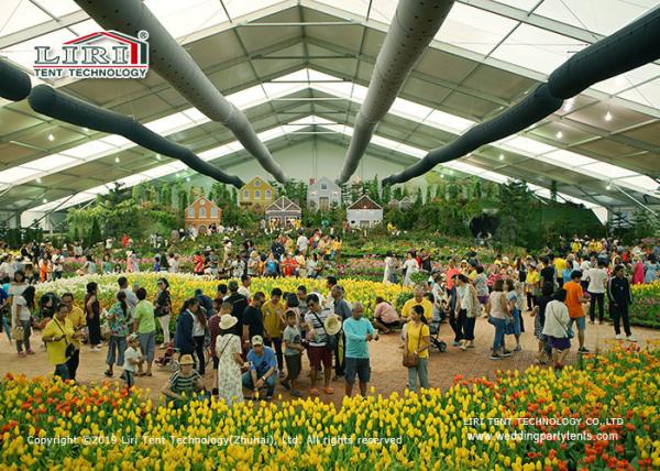 Outdoor Aluminum Marquee Tent With PVC Window Sidewalls Around For Flower Show