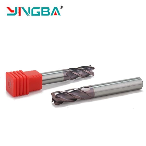 YINGBA CNC Router Bits Solid Carbide HRC 45/55/60/70 Metal Milling Cutter for Steel Iron Copper Aluminum Metal Cutter
