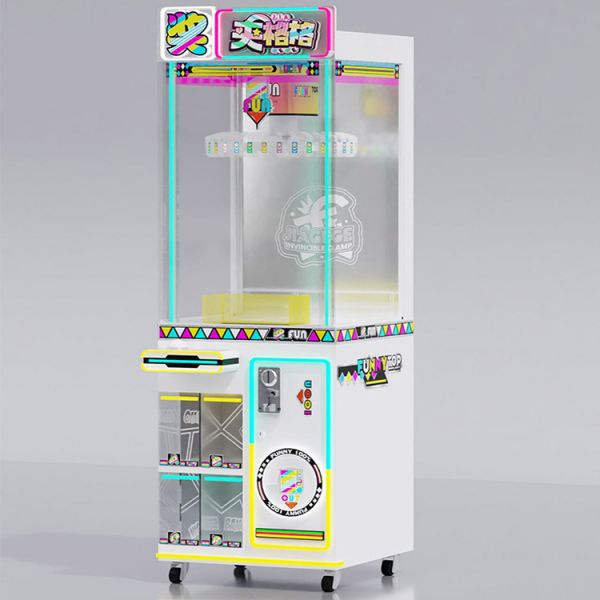 Transparent Tempered Glass Clip Clamp Gift Machine 60kgs Coin Operated Win Clip Prize Machine Designed To Improve Amusement Parks Arcades And Family Entertainment Venues With Prize Distribution