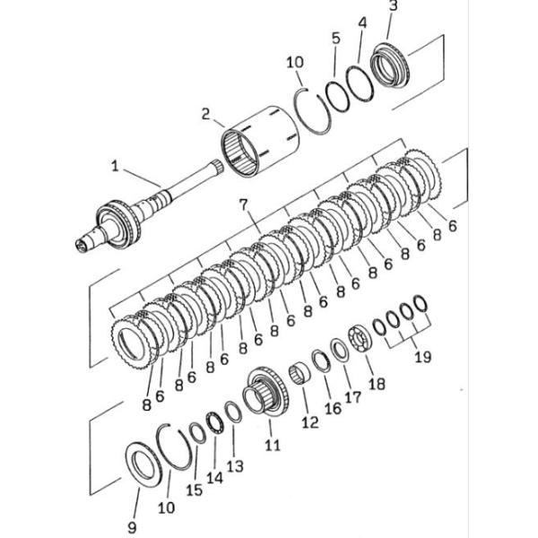 714-12-12650 поршень передачи передний для частей затяжелителя колеса KOMATSU