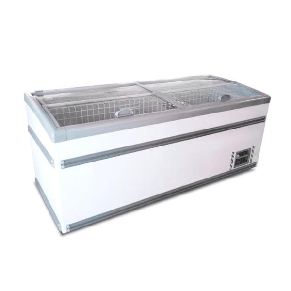 Congelador de alta qualidade congelado horizontal da ilha do refrigerador da ilha do OEM do congelador do alimento