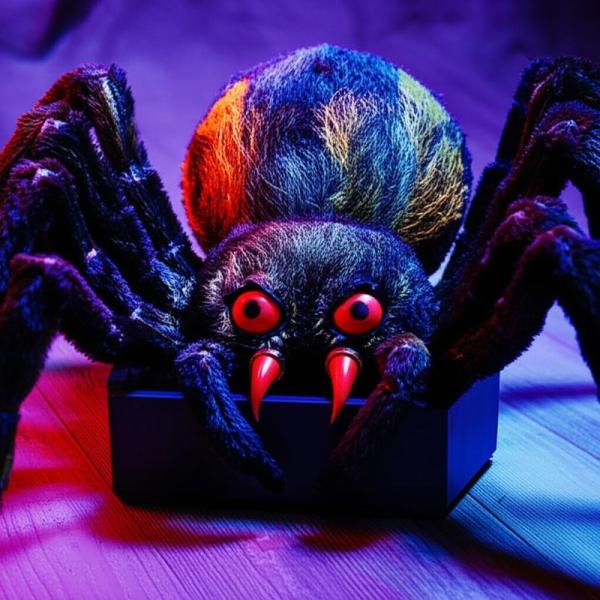 Araña animatrónica de Halloween para casa embrujada, utilería, pintura de color, personalizable