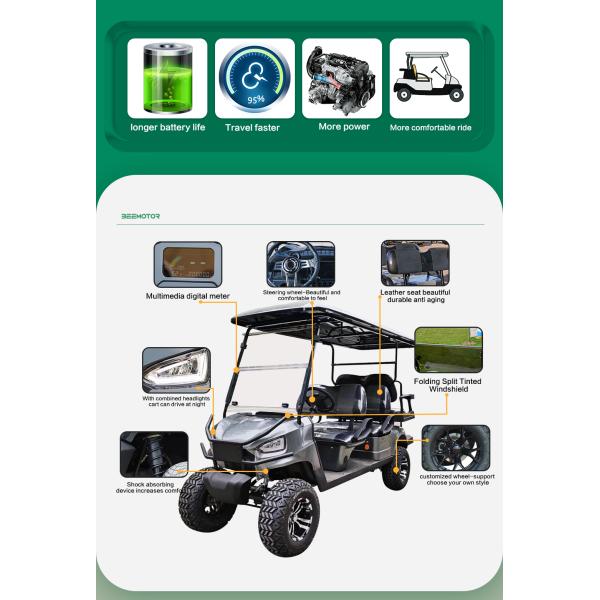 48V 72V Lithium Battery Karts Car Buggy 4 6 Seater Customized for Off Road Adventures