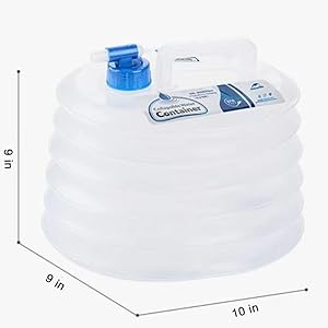 Gallon Premium Collapsible Water Containers: Large Capacity Food - Grade LDPE, BPA - Free, Ultimate For Camping & Hiking. With A Patented Leak - Proof Faucet Design
