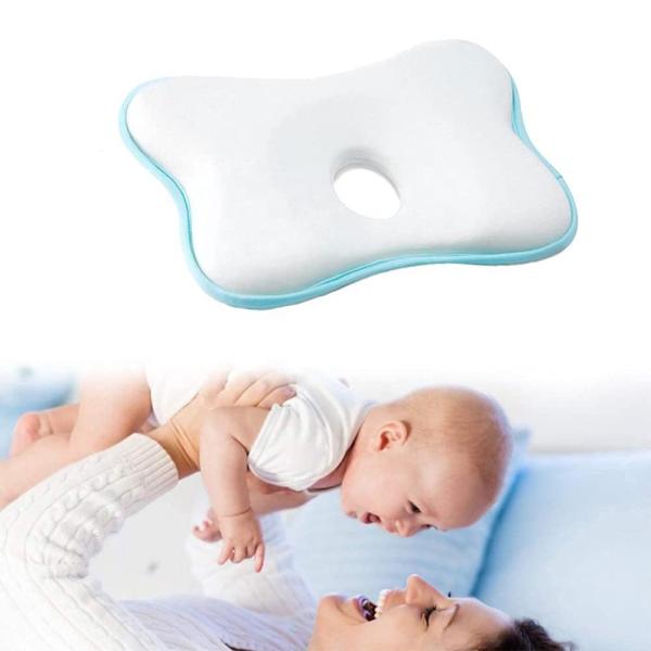 Jourm-Washable Butterfly Cotton Memory Foam Baby Infant Pillow with Breathable Fabric