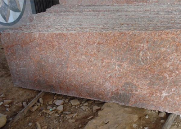 Rose Red Marble Tile , Decorative Natural Agate Floor Tiles Dolomite Type
