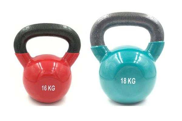 Competition Vinyl Painted Cast Iron Kettlebell Lifting Weights Fitness Equipment