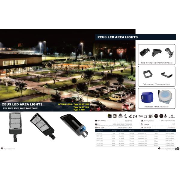 Яркие света потока зоны СИД 240W, коммерчески парковка освещают 2700 - 6500K