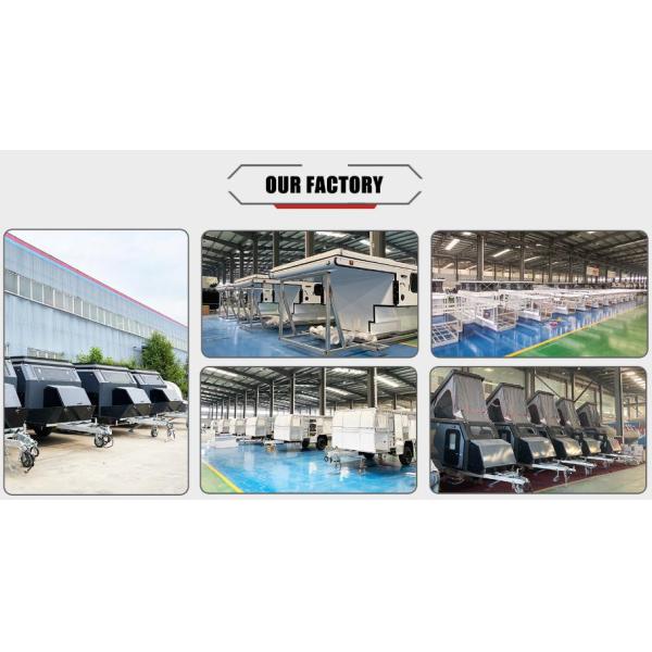 Les remorques de campeur adaptées aux besoins du client de camion de couleur sautent la remorque de tente avec le système arrière de cuisine