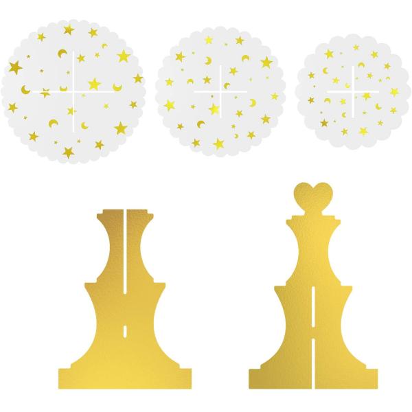 3 Tier Wedding Party Cake Dessert Pastry Paper Cupcake Stand