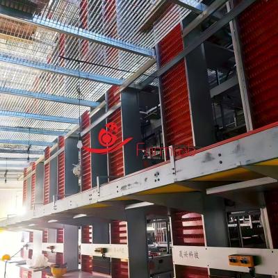 6-12 Tiers Layer Chicken Cage System Hot-dip galvanized Pedestrian net