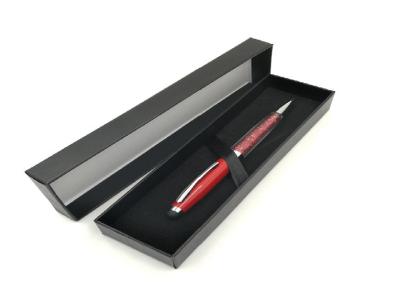 Black Velvet Case Personalized Pen Box 190x80x28 mm Size Brown Color