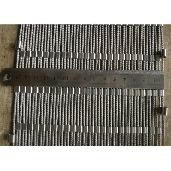 Stainless Steel Wire Rope Ferrule Mesh Black / Silver Excellent Heat Resistance