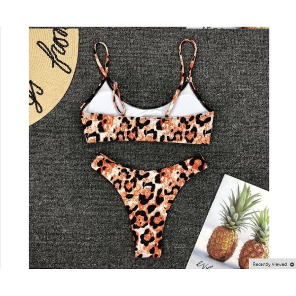 Womail Alluring Biquini Leopard Printed Bikini Push-Up Padded Swimwear Women's