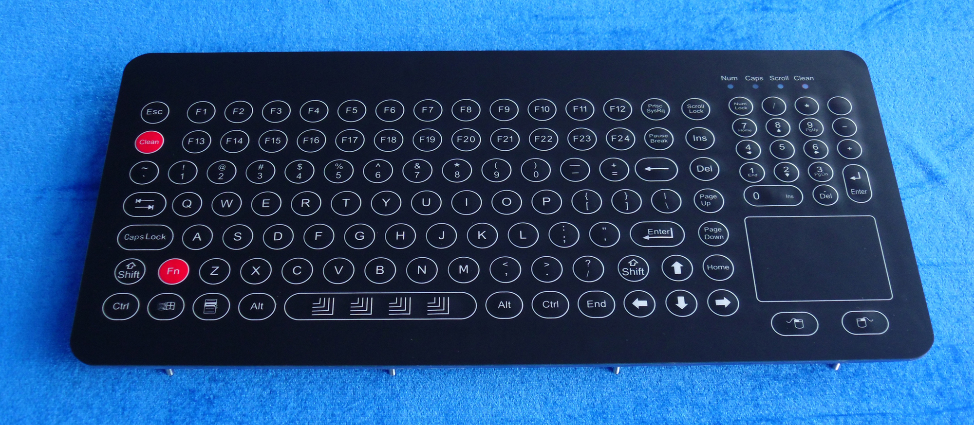 клавиатура мембраны 120 ключей с touchpad и функциями и ключами FN