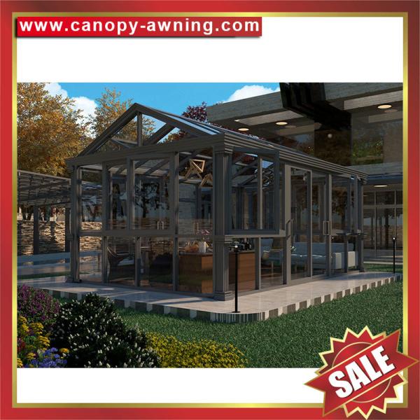 high quality outdoor backyard prefabricated solar four seasons aluminum glass sun house sunroom enclosure cabin kits