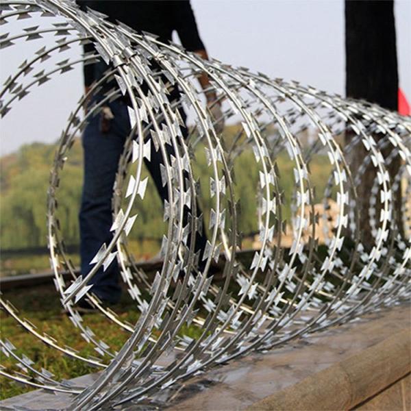 Alta Segurança Proteção Perímetro Concertina Arame farpado para bases militares
