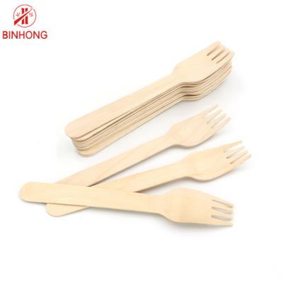 Cutelaria de madeira descartável biodegradável de Birchwood 14cm