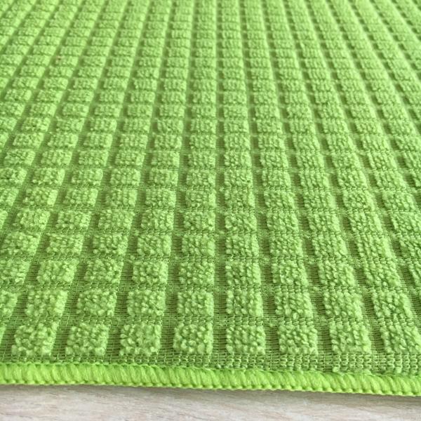 Sinlge packed 1pc Microfiber  printeted water absorb dish mat kitchen water pad with grid patten