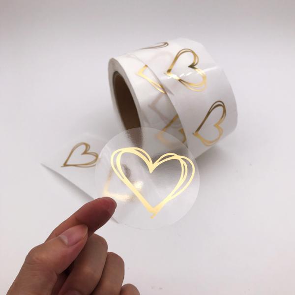 стикеры винила 1.57in прозрачные лоснистые пластиковые ясные завертывают повторно использованную косметическую пользу в бумагу