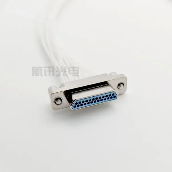 J30j-25zkp 25-Pin Rectangular Connector Male and Female Plug Sockets with Cable.