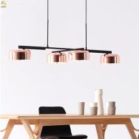 Luz nórdica do pendente da aplicação de Art Rose Gold Black E27 dos metais da casa/hotel