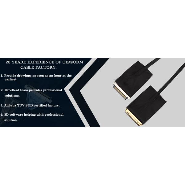 30 Pin 0.5mm Pitch LVDS EDP Cable 20453-230t-03 To Kel Usl20-30s