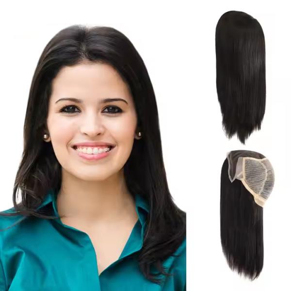 Lace Top Wig Ready To Ship long hair European Virgin Hair For White Women Alopecia Hair Loss Medical Wigs