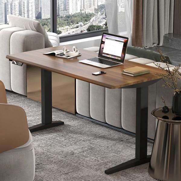 Height Adjustable Electric Table Legs for School Students and More in Brown Dual Tone