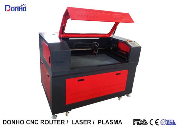Black And Red Fabric Laser Cutting Machine with Honey Comb Table For Wood Engraving