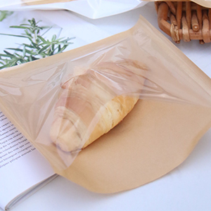 Heat-Sealable Bakery Bags Wax Paper Cookie Bags For Packaging Bag Baked Paper Bread Bags Kraft Paper Food Bags