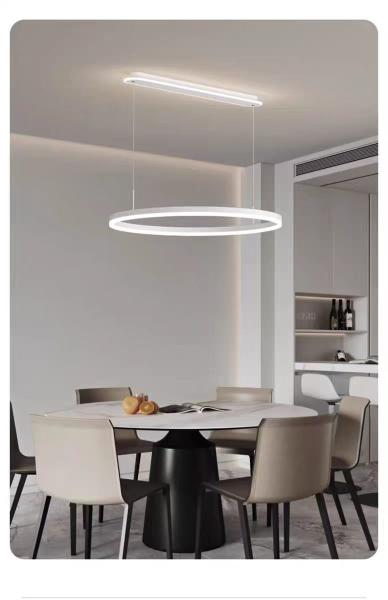 Minimalist Living Room Chandelier Light Luxury Atmosphere Dining Bedroom Main Light Three Ring Combination Of Modern Simple Lamps