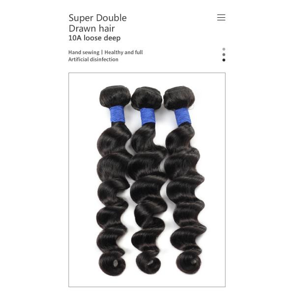 OEM 60.96cm 24 Inch Human Hair Bundles Brazilian Loose Deep Wave Bundles