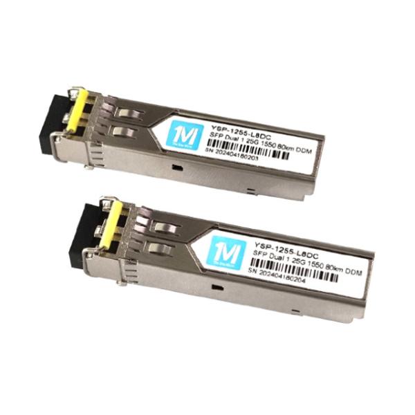 1.25G Duplex LC 60km 1550nm LC Connector DDM 1000BASE SMF Fiber Optic Module Pluggable SFP Transceiver for FTTX Interface