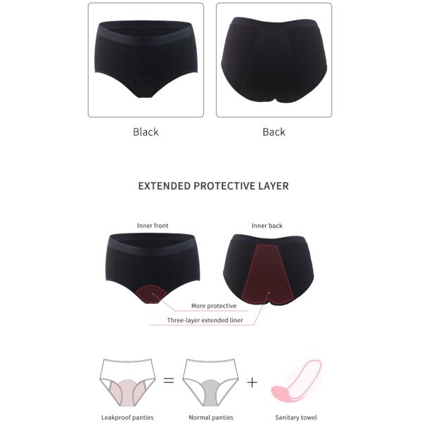 Nighttime Period Panties Underwear 4 Layer Leakproof Protective Menstrual Panties Bamboo