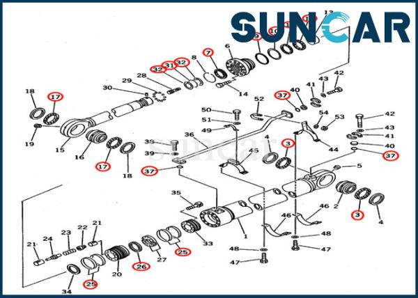 707-99-78640 selo Kit Hydraulic Cylinder Fits Equipment PC650-3 PC650-5 KOMATSU de 7079978640 reparos