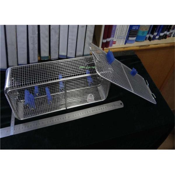 Perforated  Stainless Steel Wire Mesh Baskets For Medical Sterilization 50 - 120mm Width