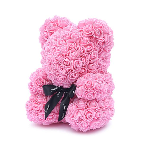 Easter Gift Rose Bunny Wholesale PE Roses Bear with More Colors Bear Roses for Christmas Gift
