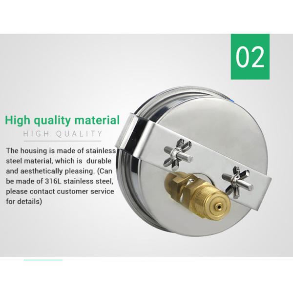 Clamp Type Design 100mm Axial Hydraulic Oil Pressure Gauge for Precise Measurements