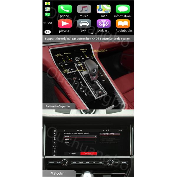 Ouchuangbo wholesale upgrade original car screen for 12.3 inch Porsche Cayenne 2018 android 9.0 OS 4GB+64GB