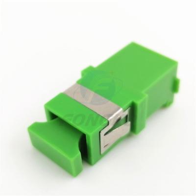 Adaptadores verdes simples da fibra ótica do SC do adaptador do obturador de Shell Singlemode SC/APC auto