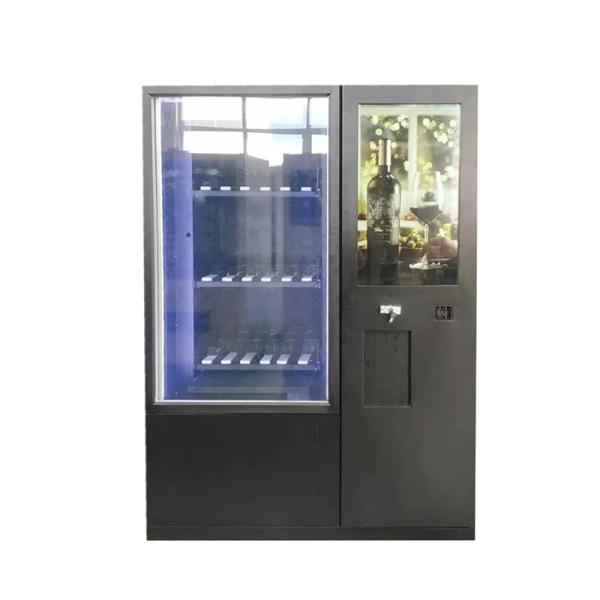 Máquina expendedora refrigerada actuada efectivo del queso del jugo de la soda de la leche del vino de la cerveza de la bebida con en pantalla grande y teledirigido