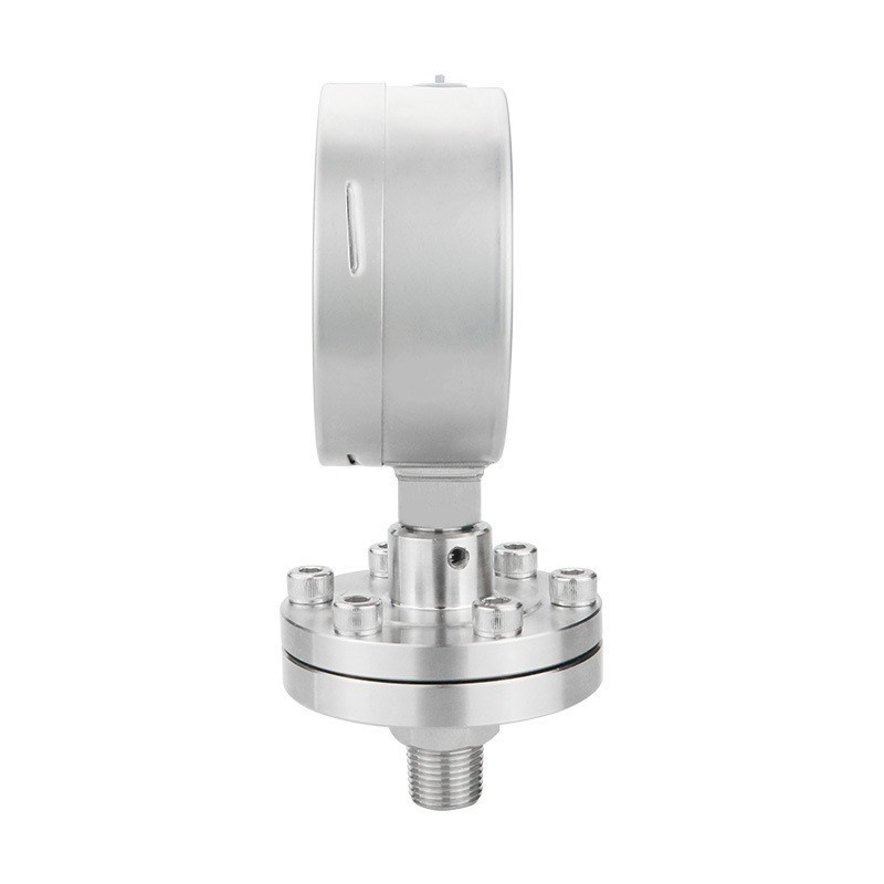 High Precision 1.6% YTP100BF Diaphragm Seal 4 Inches Manometer Pressure Gauge