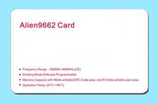 UHF AZ-9662 inlay card, Alien H3 long-distance UHF card, Road toll ETC card, UHF 6C card, ISO1800-6C white card
