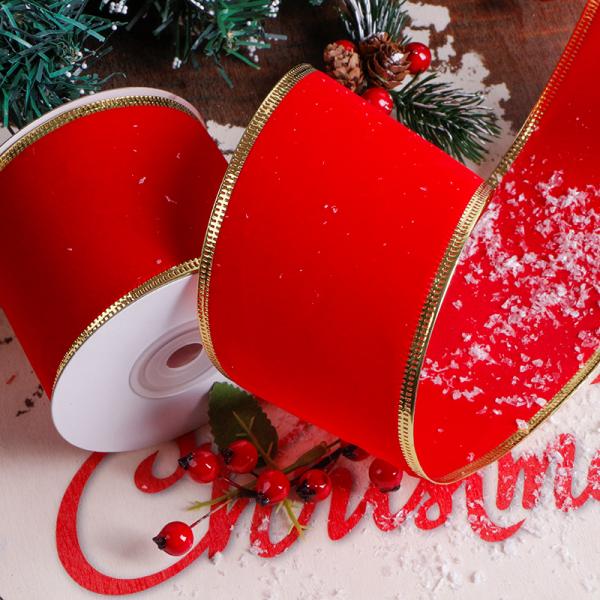 63MM Jute/Polyester Snow Burlap Ribbons for Gift MSD White Fringe Wired Christmas