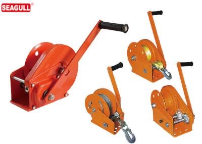 0.5 Ton Hand Lifting Winch / Manual Trailer Winch With Cable Wire And Hook