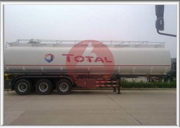 Total Standard 10000 Gallon Fuel Tank Trailer , 45cbm Trailer Gas Tank Big Volume Anti - Corrosion Paint