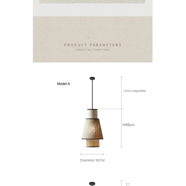 Kitchen Hanging Lights Living Room Decor Home Classical Art Cloth Cover Pendant Lights(WH-WP-146)
